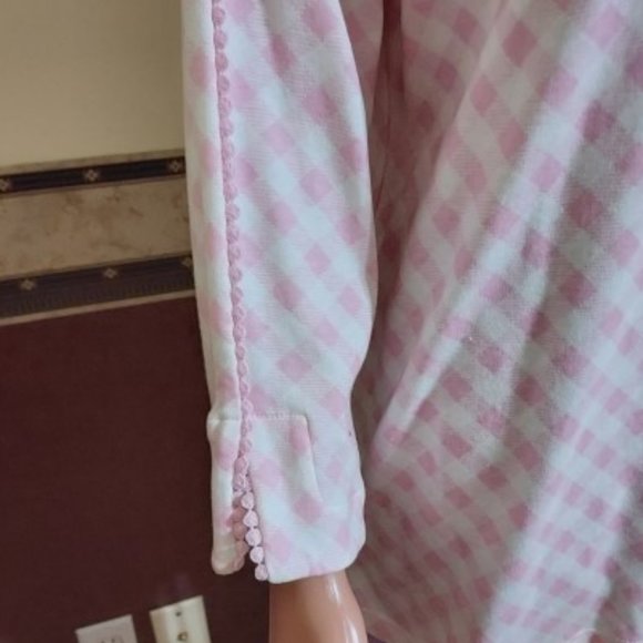 Kim Rogers Boat Neck 3/4 Length Sleeve Pink/White Slip Over Tunic Size M NWT - Picture 3 of 7